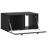 vidaXL Meuble TV mural 59 5 x 41 x 30 cm Noir Bois d'ingénierie