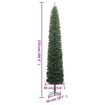 vidaXL Sapin de Noël mince avec support 210 cm PVC