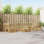vidaXL Ensemble de canapés d'extérieur 8 pc Blanc et Beige