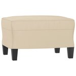 vidaXL Ensemble de canapés 3 Pièces avec coussins crème tissu microfibre
