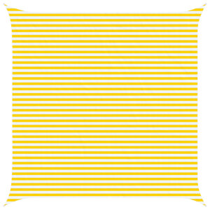 vidaXL Voile d'ombre Jaune et blanc 5 x 5 m 100   polyester Oxford