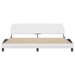 vidaXL Cadre de lit sans matelas blanc 200x200 cm similicuir
