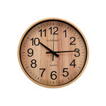 Q-connect horloge murale - Plastique - Diamètre 25 7 cm - Bois