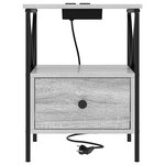 vidaXL Cabinet de chevet avec tiroir Sonoma gris 41.5 x 40.5 x 55 cm