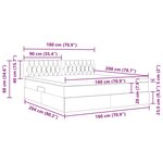 vidaXL Lit avec rangement et LED Gris clair 180 x 200 cm Polyester