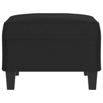 vidaXL Repose-pied Noir 70x55x41 cm Tissu microfibre