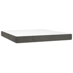 vidaXL Sommier à lattes de lit matelas et LED Gris foncé 180x200 cm