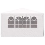 vidaXL Tente de réception avec parois latérales 4x4 m Blanc 90 g/m²