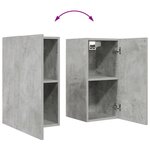 vidaXL Ensemble de meuble TV 6 Pièces Gris béton Bois d'ingénierie