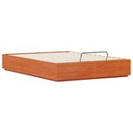 vidaXL Cadre de lit ottoman Brun Ciré 150 x 200 cm Pin massif