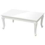 vidaXL Table basse blanc brillant 100x50x42 cm bois d'ingénierie