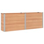 vidaXL Jardinière surélevée Marron 250 x 50 x 91 cm WPC et Aluminium