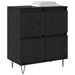 vidaXL Buffet Chêne noir 60 x 35 x 70 cm
