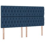 vidaXL Lit avec rangement et matelas Bleu 180 x 200 cm Polyester