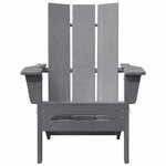 vidaXL Chaise Adirondack pliante Gris clair 80 5 x 74 5 x 92 cm HDPE