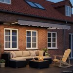 vidaXL Cadre de store électrique avec LED Anthracite 3 5 x 2 m