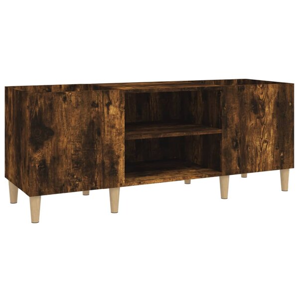 vidaXL Armoire à disques chêne fumé 121x38x48 cm bois d'ingénierie