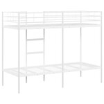 vidaXL Lit superposé sans matelas blanc 75x190 cm acier