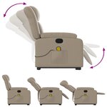 vidaXL Fauteuil inclinable de massage Cappuccino Similicuir