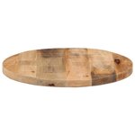 vidaXL Dessus de table Ø 60x1 5 cm rond bois massif de manguier brut