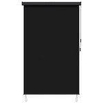 vidaXL Store enrouleur Noir 140 x 250 cm Tissu et Aluminium