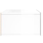 vidaXL Table de chevet murale blanc brillant 35x35x20 cm