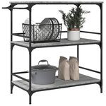 vidaXL Chariot de cuisine sonoma gris 100 5x50x105cm bois d'ingénierie