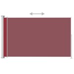 Vidaxl auvent latéral rétractable de patio 220x300 cm rouge