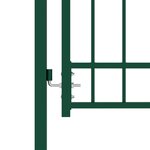 vidaXL Portail de clôture avec pointes Acier 100x200 cm Vert