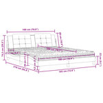vidaXL Lit avec matelas gris 180x200 cm similicuir