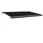 Vidaxl auvent rétractable automatique 500x300 cm anthracite