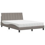vidaXL Lit avec matelas taupe 120x200 cm tissu