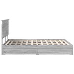 vidaXL Lit de Rangement Gris Sonoma 160 x 200 cm Bois d'ingénierie
