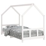vidaXL Cadre de lit pour enfants blanc 90x200 cm bois de pin massif