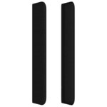 vidaXL Tête de lit avec oreilles Noir 163x16x118/128 cm Tissu