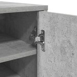 vidaXL Armoire à chaussures Gris béton 32x35x92 cm Bois d’ingénierie