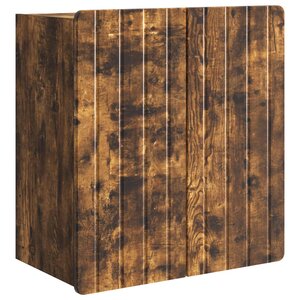 vidaXL Armoire Murale Chêne fumé 59 x 31 x 64 cm Bois d'ingénierie