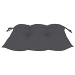 vidaXL Chaises de jardin lot de 8 avec coussins anthracite Teck solide