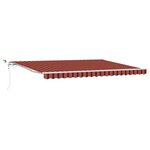 vidaXL Auvent rétractable automatique avec LED orange et marron 450x300 cm