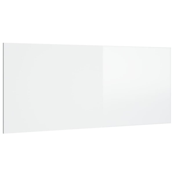 vidaXL Tête de lit Blanc brillant 200x1 5x80 cm Bois d'ingénierie