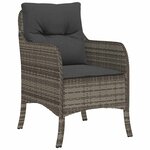 vidaXL Ensemble de salle à manger pour jardin 5 Pièces Gris Poly rotin