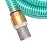 vidaXL Tuyau d'aspiration avec raccords en laiton 4 m 25 mm Vert