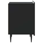vidaXL Cabinet de chevet 2 Pièces Noir 43 x 34 5 x 52 cm
