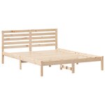 vidaXL Cadre de lit Marron 150 x 200 cm Bois massif en pin