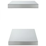 vidaXL Étagères murales 2 Pièces 50x23 5x3 cm argenté acier inoxydable