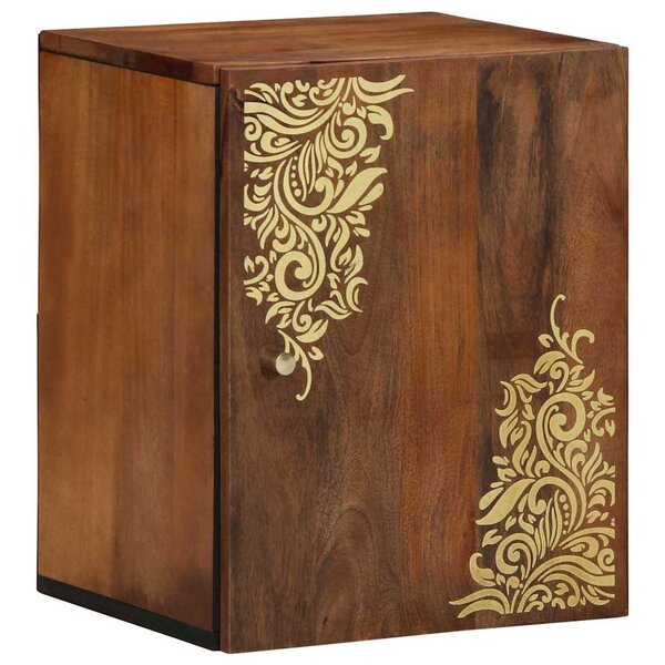 vidaXL Armoire murale de salle de bain marron miel 38 x 33 x 48 cm