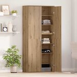 vidaXL Buffet chêne artisanal 80 x 35 x 180 cm Bois d'ingénierie