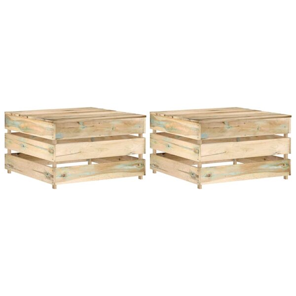 vidaXL Tables palette de jardin 2 Pièces Bois de pin imprégné