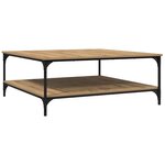 vidaXL Table basse chêne artisanal 100 x 100 x 40 cm Bois d'ingénierie