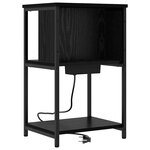 vidaXL Cabinet de chevet 2 Pièces Chêne noir 38 x 31 x 61 cm
